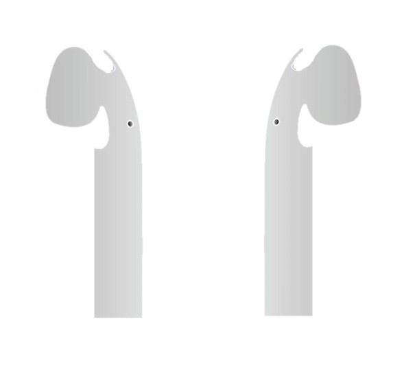 Ochranná nálepka na sluchátka Apple Airpods 1 pár šedá