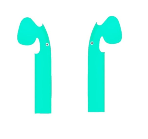Ochranná nálepka na sluchátka Apple Airpods 1 pár tyrkysová