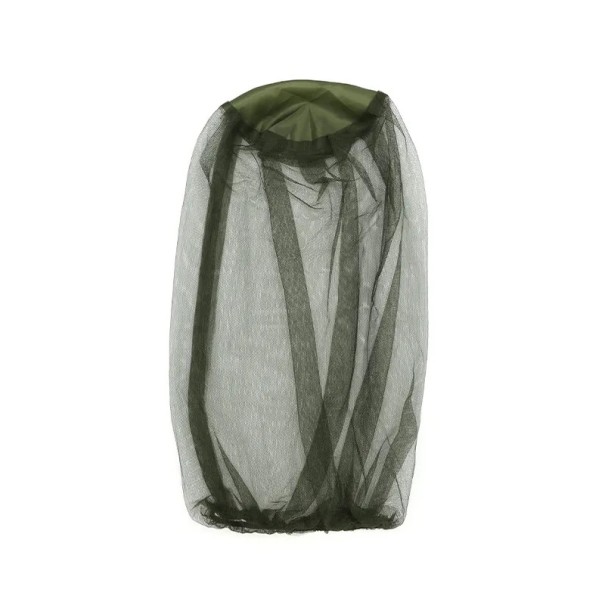 Ochranna siatka przeciw komarom na glowe z elastycznym paskiem 50x40 cm nylonowa moskitiera do kempingu wedkowania turystyki zielony