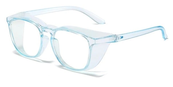 Ochranné brýle 50 mm čočky 143 mm šířka Proti zamlžení Boční kryty Ochrana proti modrému světlu Unisex čtecí brýle modrá