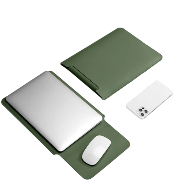 Ochranné pouzdro na notebook 15 palců pro Apple MacBook Lenovo Huawei Xiaomi Tenké plstěné pouzdro Přenosné pouzdro Neutrální barva zelená