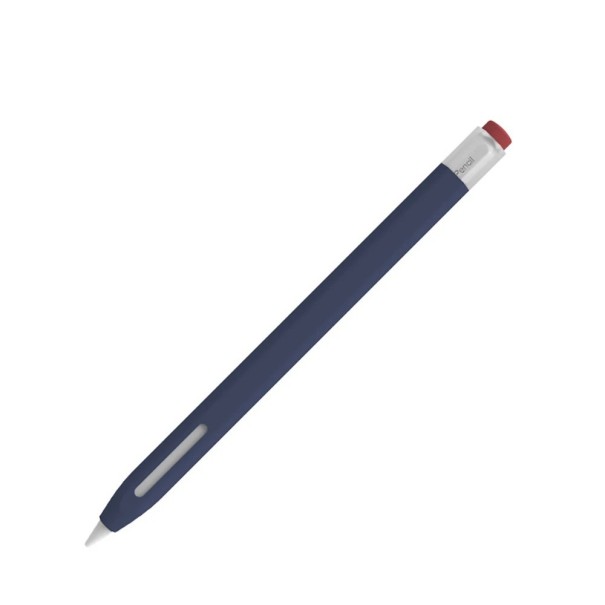 Ochranné pouzdro pro Apple Pencil 1. a 2. generace z tekutého silikonu, ochrana proti nárazům a poškrábání tmavě modrá