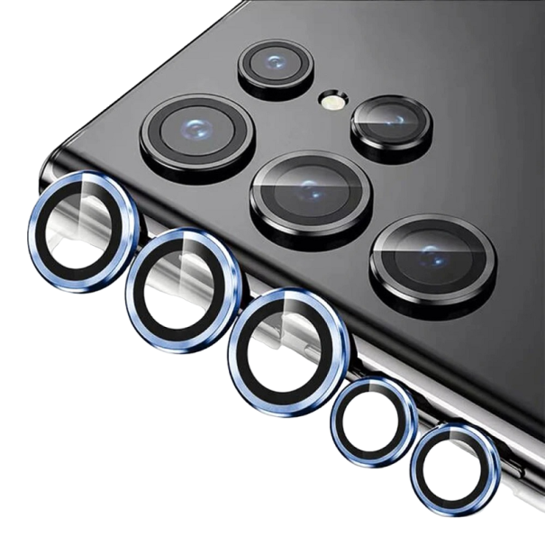 Ochranné sklo na čočky fotoaparátu pro Samsung Galaxy S23 modrá