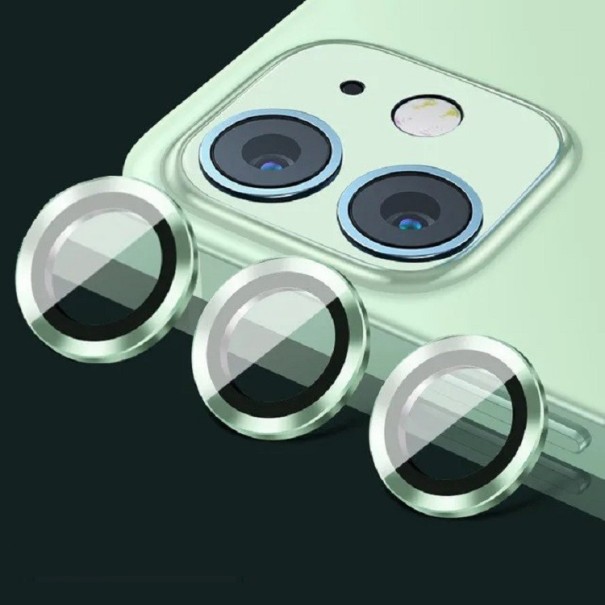 Ochranné sklo na zadnú kameru pre iPhone 13 / 13 mini zelená