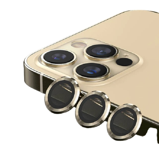 Ochranné sklo na zadnú kameru pre iPhone 15 Plus zlatá
