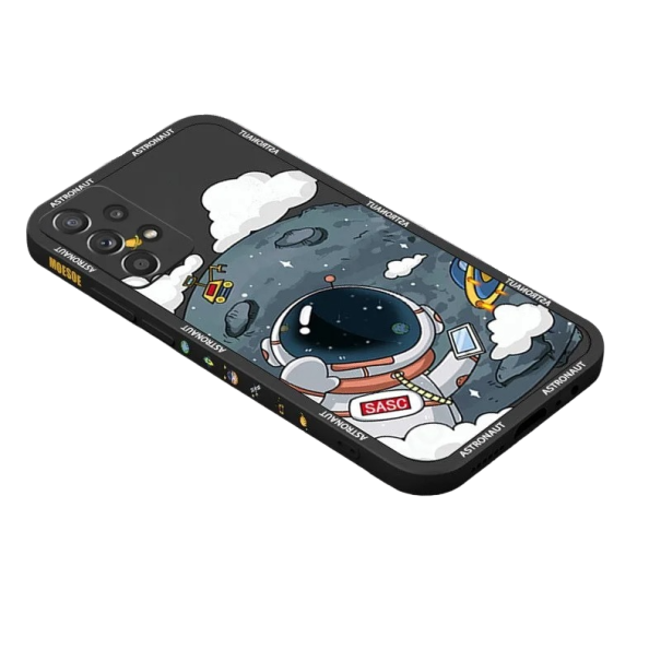 Ochranný kryt s motivem astronauta pro Samsung Galaxy S22 Ultra černá