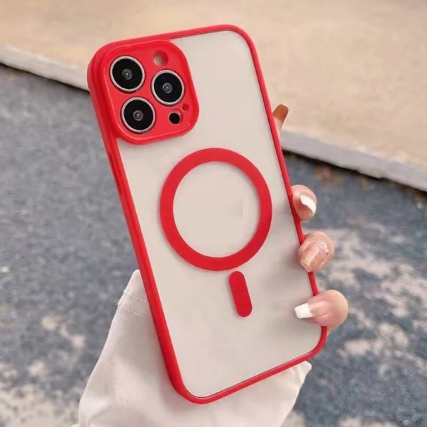 Ochranný kryt s podporou MagSafe pro iPhone 15 Pro Max červená