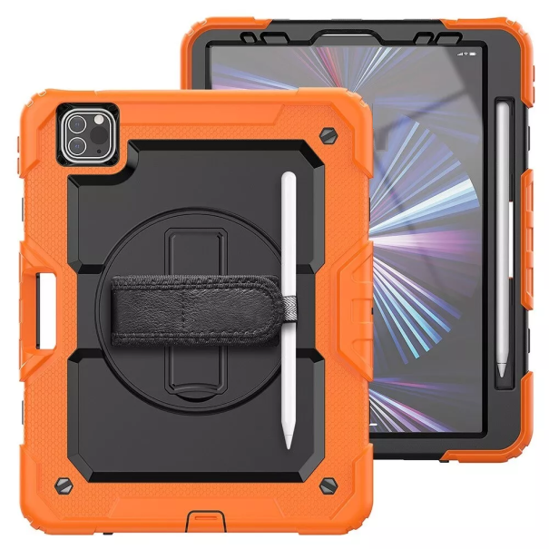 Ochranný kryt s úchytem pro Apple iPad Air 2 / Pro 9,7" oranžová