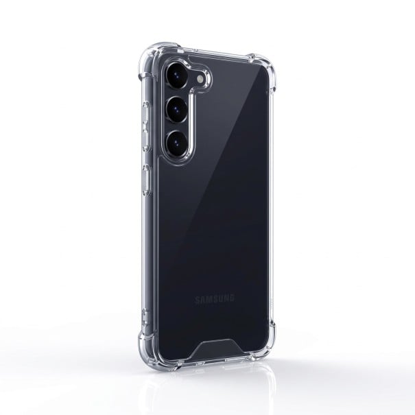 Ochranný obal na Samsung Galaxy A36 S tlmiacimi rohmi Okraj 1,5 mm nad displejom i 2,5 mm nad objektívmi Číry kryt pre bezdrôtové nabíjanie 1