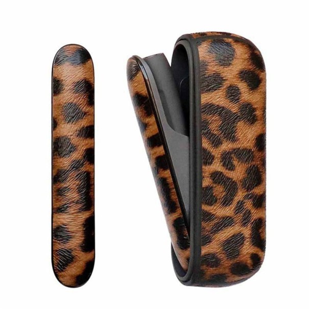 Ochranný obal s leopardím vzorom pre IQOS 3.0 hnedá
