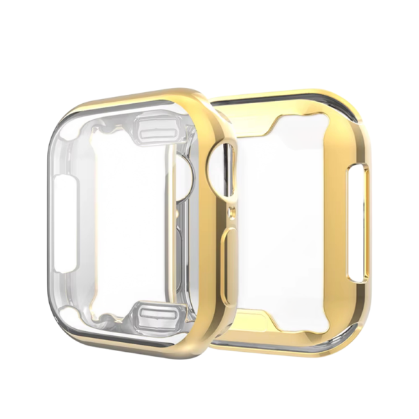 Ochranný TPU kryt pre Apple Watch 42 mm, mäkký kryt, ochrana obrazovky pre Apple Watch Series 1, 2, 3, príslušenstvo pre smart hodinky zlatá