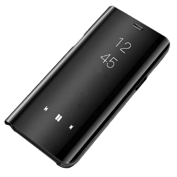 Ochronne etui z klapką z efektem lustra do Samsunga Galaxy S23 Ultra czarny