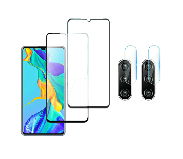 Ochronne szkło hartowane do Huawei P20 Lite i folia ochronna na aparat 4 szt 1