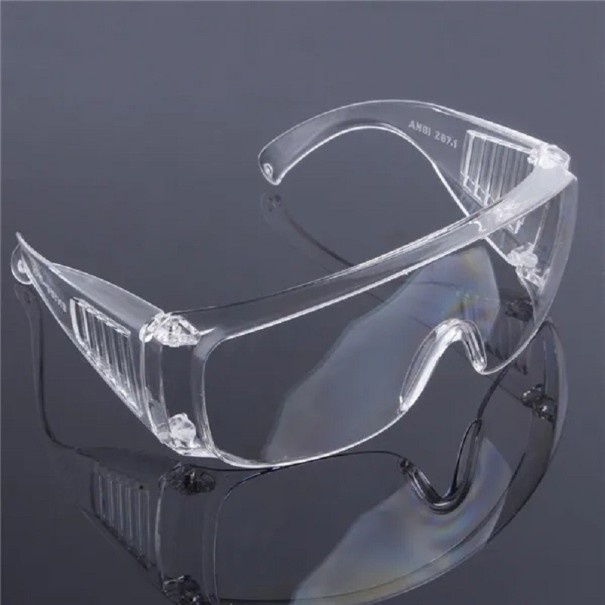 Óculos de proteção leves Óculos confortáveis resistentes a riscos Óculos de ciclismo coloridos com ventilação Óculos desportivos contra o vento 6 x 19 cm cor transparente