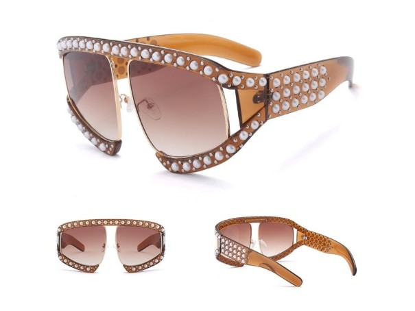 Óculos de sol de luxo para senhora J2914 castanho