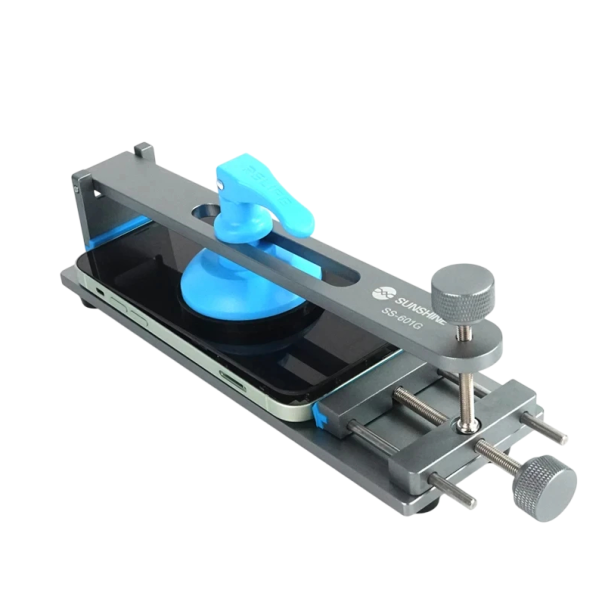 Oddělovač LCD displeje mobilu bez zahřívání 210×68 mm kovový držák s přísavkou pro demontáž obrazovky telefonu šedý 1