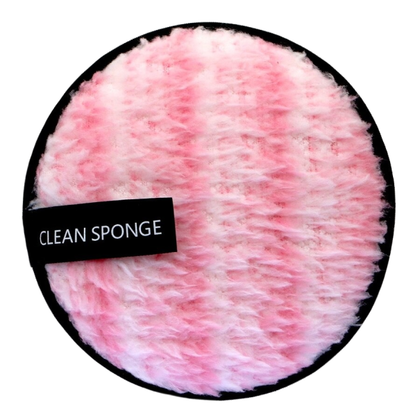 Odličovací tampon de microfibra rosa