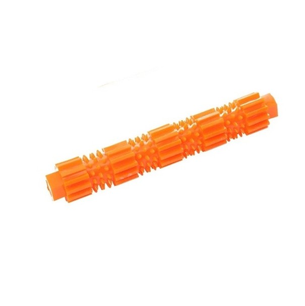 Odolná žvýkací tyč pro psy na čištění zubů a trénink hry s výběrem ze dvou barev 18 cm nebo 23 cm oranžová