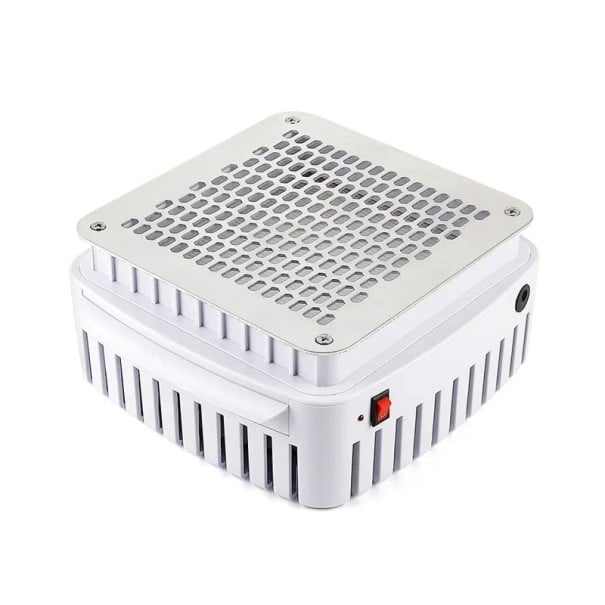 Odsávací ventilátor na nehty 13 W vestavný do stolu 18 x 18 x 8,5 cm s opakovaně použitelným filtrem bílý na odsávání prachu při manikúře 1