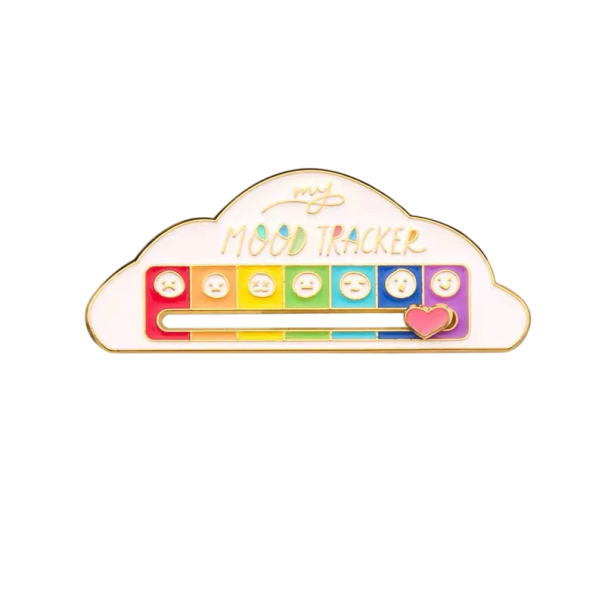 Office Brooch 5.2 x 2.5 cm Energy Brooch in Cloud Shape Mood Indicator Emotion Tracker Stylish Clothing Accessory white