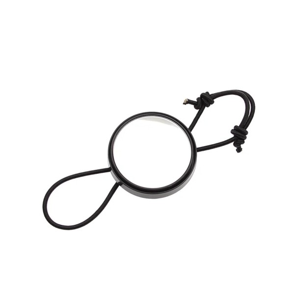 Oglindă de siguranță pentru scufundări 5,7 cm Oglindă cu șnur pentru prindere pe mână Oglindă de control de siguranță pentru scufundări și snorkeling negru