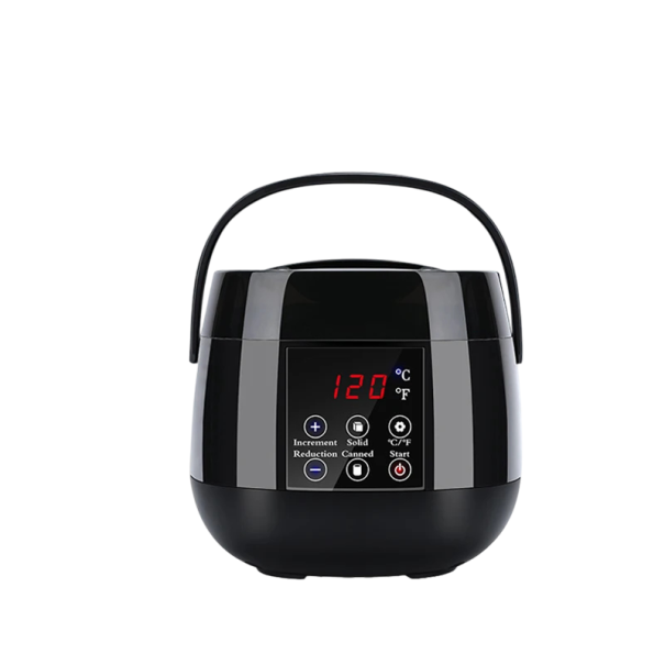 Ohrievač vosku 500 ml 163 x 163 x 153 mm Digitálny parafínový ohrievač s LCD displejom 360° rovnomerné tavenie vosku EU plug depilácia epilátor čierny 1