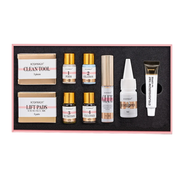Øjenbryns- og vippelamineringssæt Professionelt øjenbryns- og vippebehandlingssæt Lash lifting Øjenbrynslaminering Øjenbryns- og vippeprodukter kaffefarvet