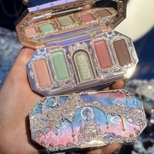 Øjenskyggepalette Shimmer og Matte Øjenskygge 5 Farver Luksus Øjenskyggepalette Vandfast Øjenskygge 3