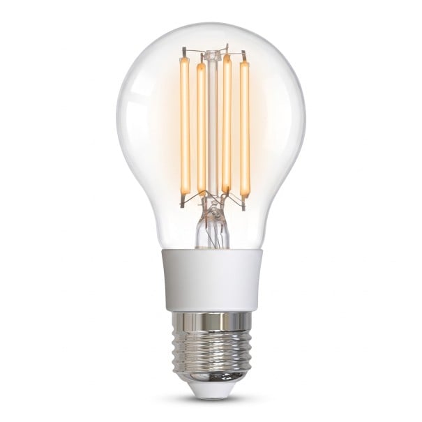 Okos LED izzó E27 Távirányítóval és hangvezérléssel 7 W 124 x 60 mm Átlátszó üveg Meleg fehér és hideg fehér 2700–6500 K Lámpákhoz és világítótestekhez 1
