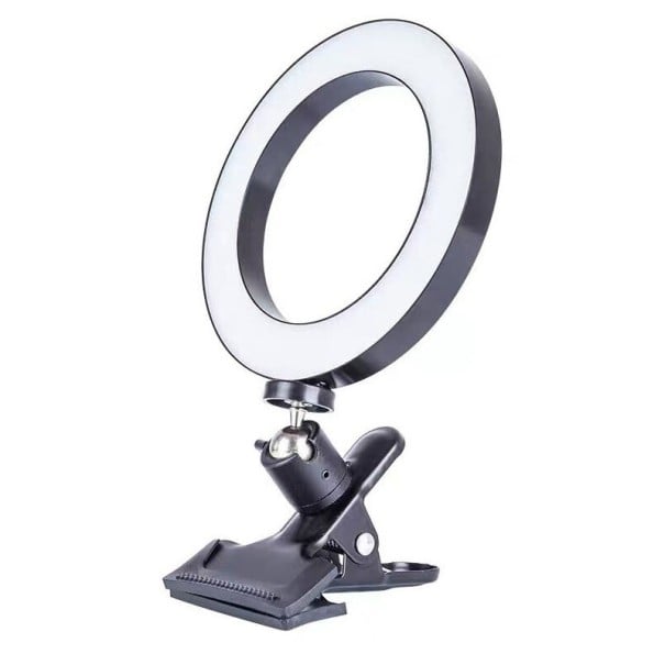 Okrągła lampa do zdjęć wideo z regulowanym klipsem 16 cm