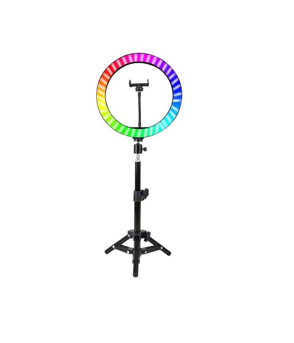 Okrągła lampa LED RGB 26 cm ze statywem 50 cm