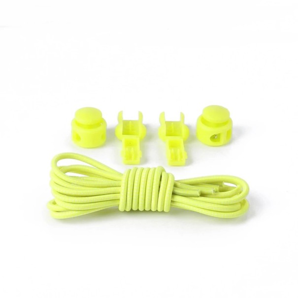 Okrúhle šnúrky do topánok bez zaväzovania Elastické šnúrky 100 cm Rýchle obúvanie Športové pohodlie Pohodlné nosenie Vhodné pre deti i dospelých neónová žltá