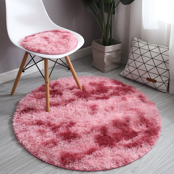 Okrúhly koberec 100 cm červená