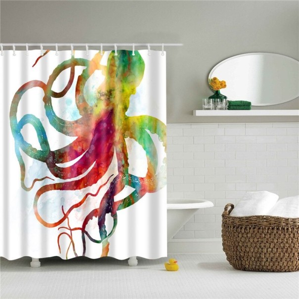 Oktopus-Duschvorhang L 10