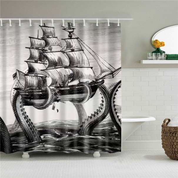 Oktopus-Duschvorhang L 4