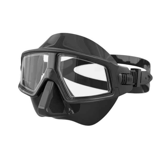 Okulary do nurkowania 16 x 6,5 cm Regulowany pasek Antyfogowe szkło Ochrona UV Maska do snorkelingu Okulary pływackie do nurkowania i sportów wodnych czarny