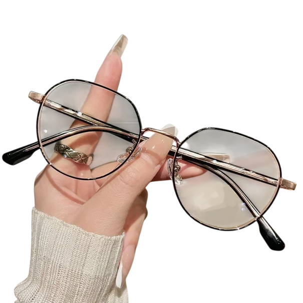 Okulary przeciwsłoneczne owalne retro, dioptrii -5,00 Filtr światła niebieskiego Stylowe okulary dla kobiet i mężczyzn Wygodna lekka oprawka Elegancki wygląd czarny