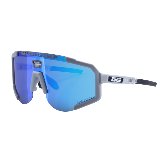 Okulary rowerowe UV400 TR-90 poliwęglan Szerokość 13,5 cm Wysokość 6 cm Szare oprawki Unisex MTB sportowe drogowe niebieski