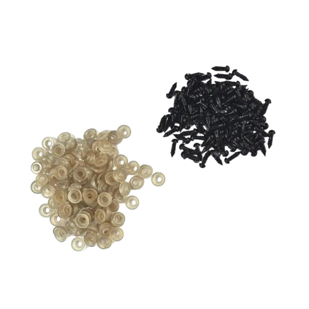 Olhos pretos de plástico para animais de peluche 5 mm 100 unid Olhos de segurança para brinquedos Fabricação de peluches Artesanato Decoração de bonecas 1