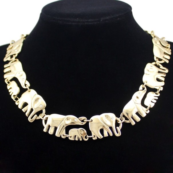 Olifant ketting goud