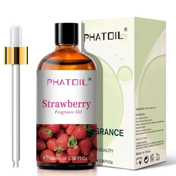 Olio aromatico alla frutta 100 ml Olio essenziale per diffusori e lampade aromatiche Olio profumato per la produzione di candele Fragranza per la casa Essenza naturale Strawberry
