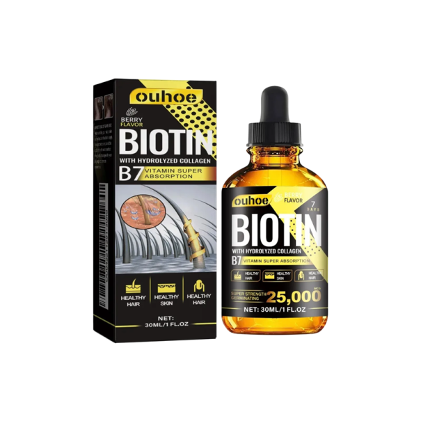 Olio essenziale per capelli 30 ml Collagene Biotina B7 Vitamina Olio di rosmarino Contro la caduta Nutrimento delle radici Equilibrio del sebo Rigenerazione 1