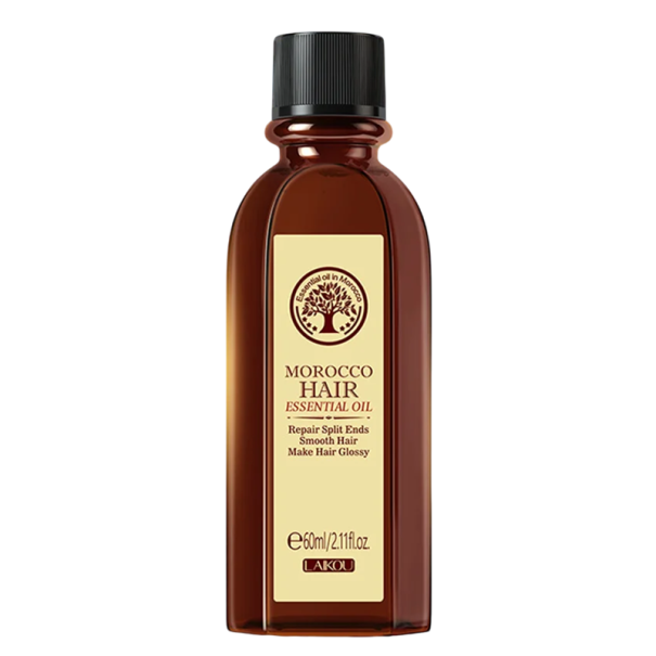 Olio per capelli idratante all'argan 60 ml Crema nutriente contro le doppie punte Capelli lisci e lucenti Trattamento rigenerante al cheratina 1