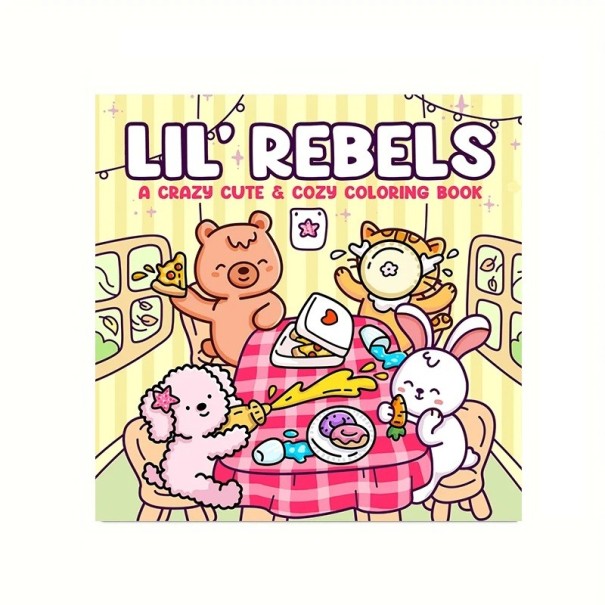 Omalovánci pentru copii și adulți cu personaje drăguțe și situații cotidiene 20 x 20 cm carte de colorat liniștitoare pentru relaxare și creație 1