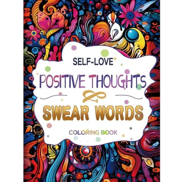 Omalovánky s citáty a mandalami 28,5 × 20,1 cm jednostranné stránky relaxační kniha s pozitivními i výraznými texty pro dospělé 1