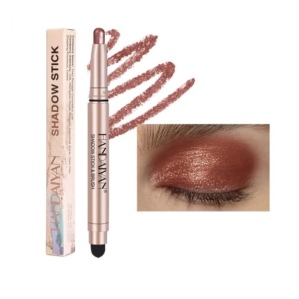 Ombre à paupières crémeuse scintillante Crayon à paupières crémeux avec applicateur Crayon ultra pigmenté Résistant à l'eau 10