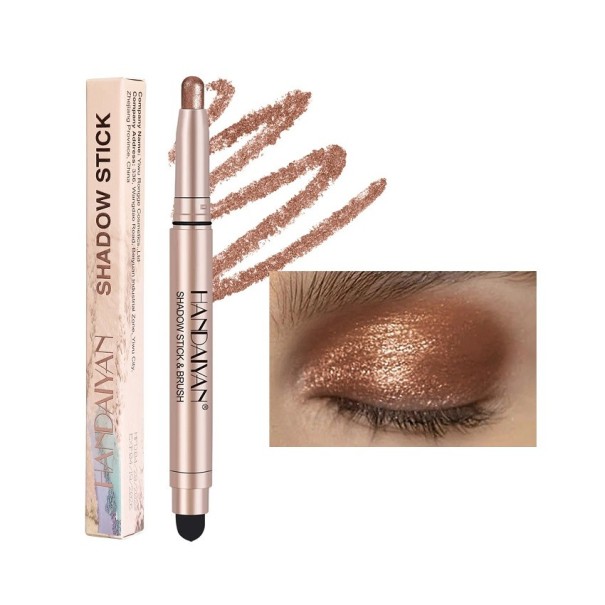 Ombretto Crema Glitterato Ombretto in Stick con Applicatore Matita per Occhi Ultra Pigmentata Waterproof 8