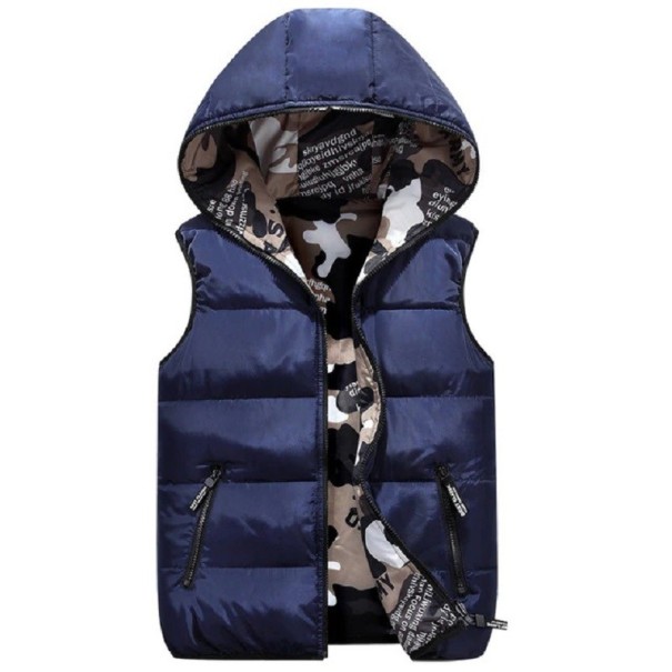 Omkeerbaar kindervest L1839 donkerblauw 17