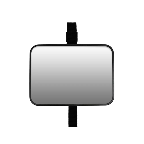 Onbreekbare kinderautospiegel 18,7x13,5 cm Breedbeeld Transparante veiligheidsspiegel Verstelbare banden Hoofdsteun zwart