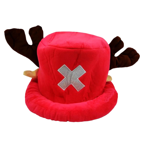 One Piece Tony Chopper Red Hat Tony Chopper Cosplay Tony Chopper Accesoriu pentru costum Pălărie de pluș 1